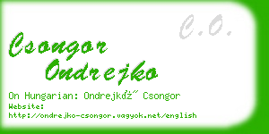 csongor ondrejko business card